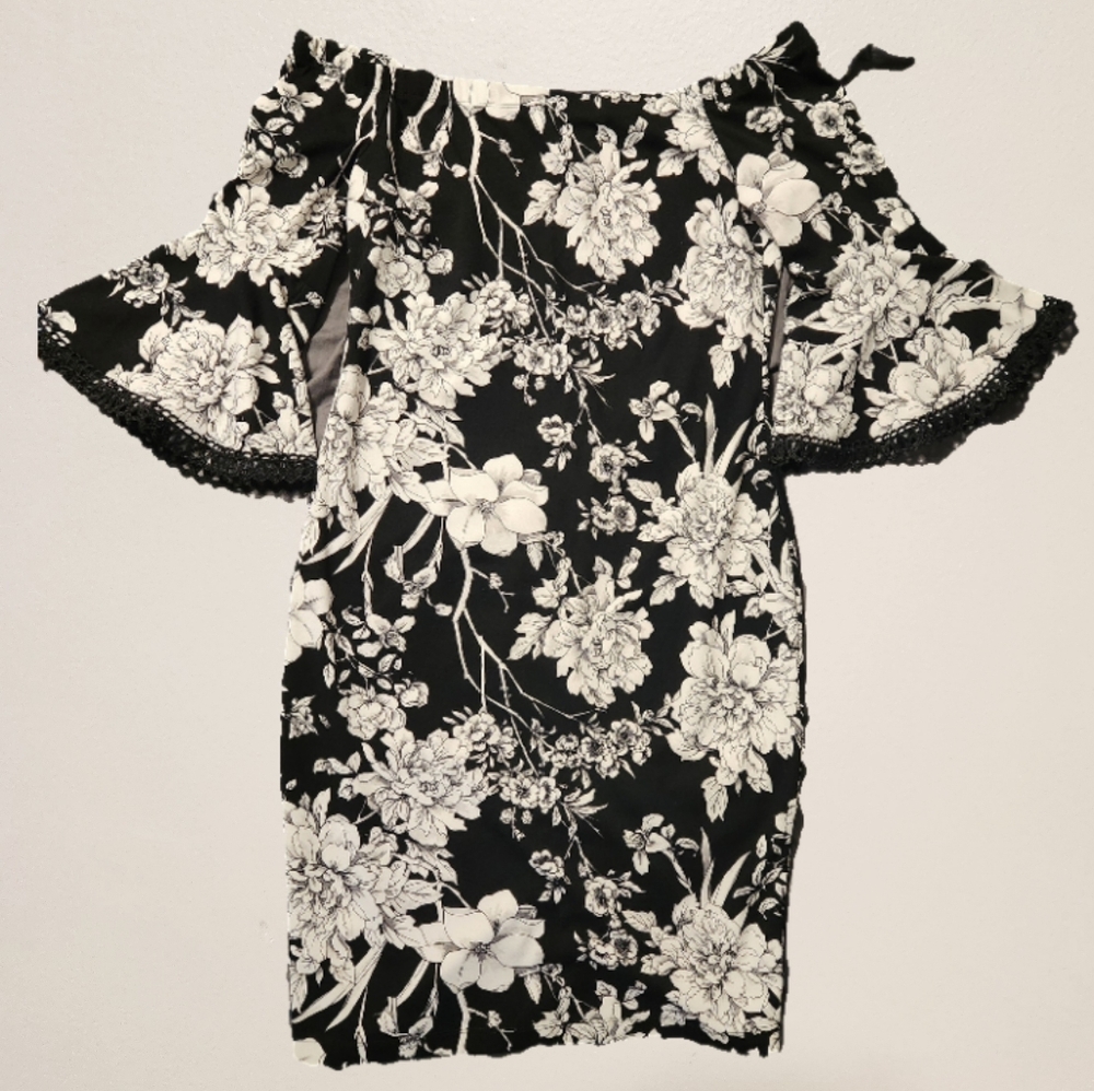 Premier Amour off-the-shoulder midi dress